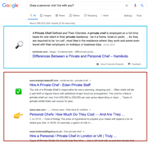 screenshot of google search engine results
