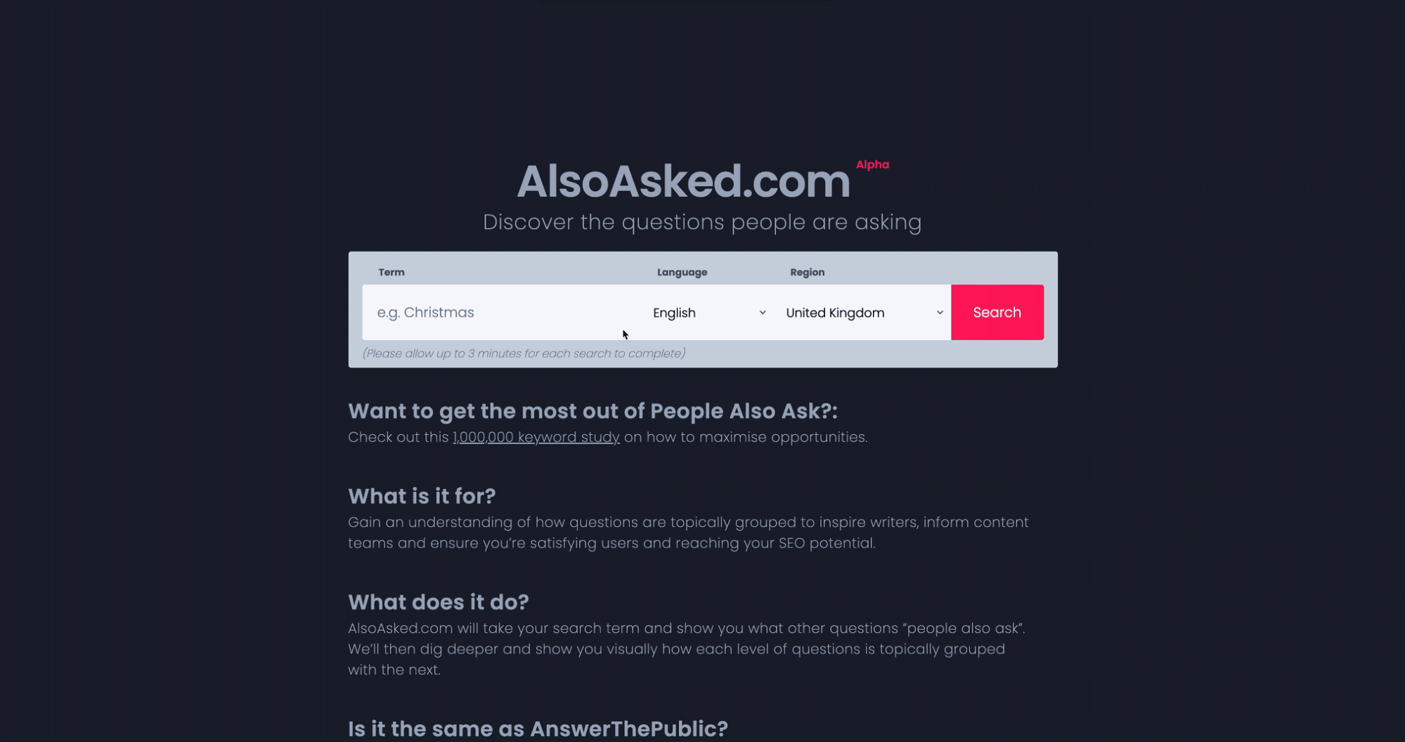 How to use Alsoasked.com