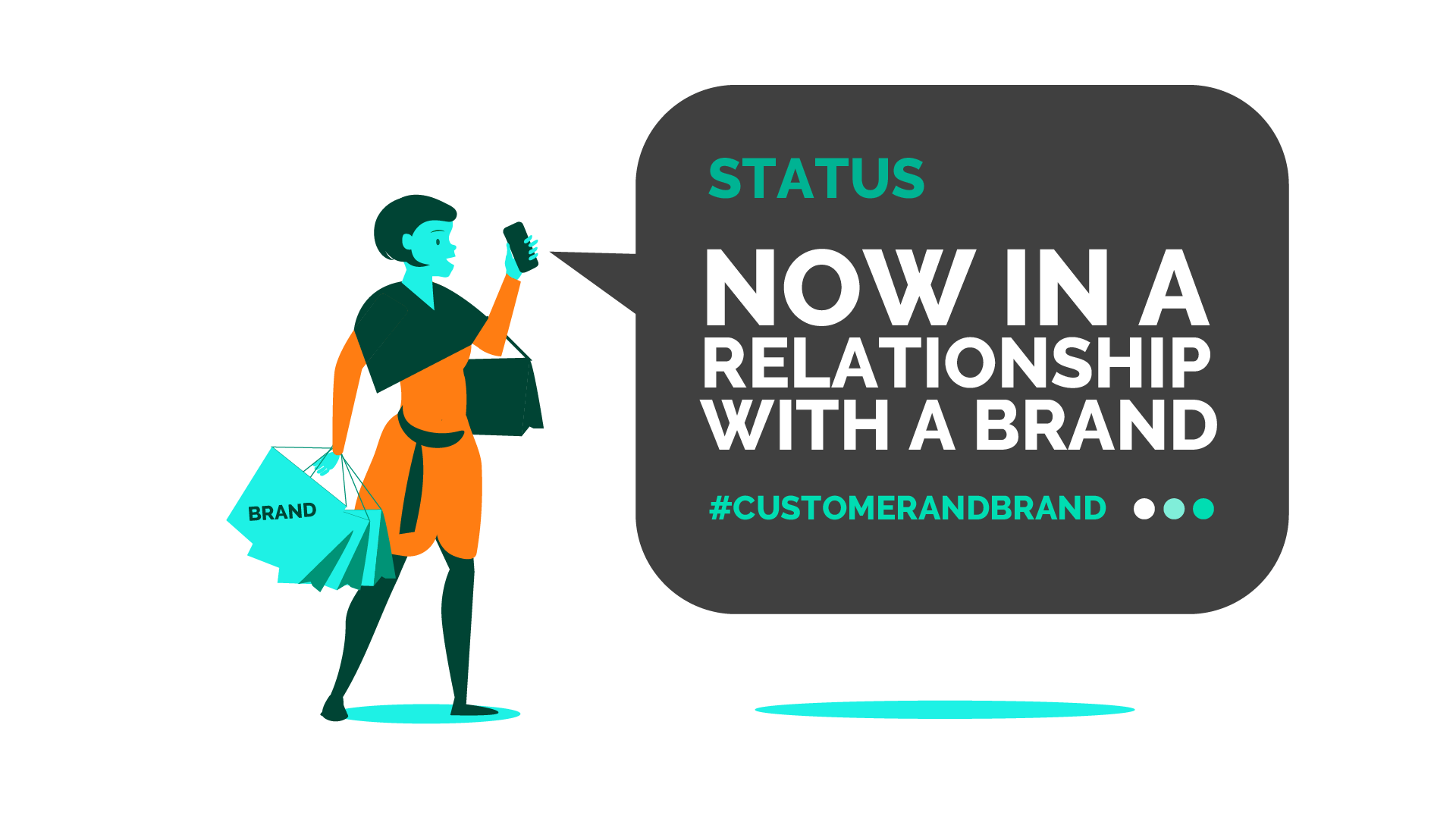 Woman in a relationship with a brand