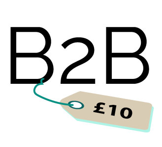 B2B with a price label of £10