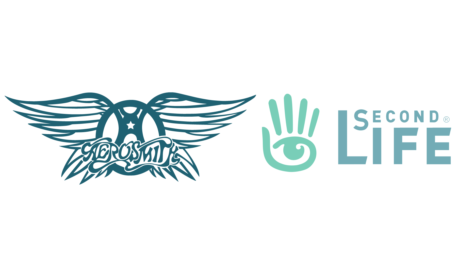 Social Influence: Aerosmith logo and Second Life logo 